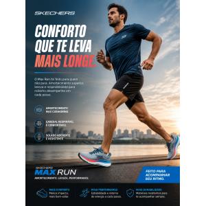 T�nis Skechers Max Run 221000 Masculino - Foto 2