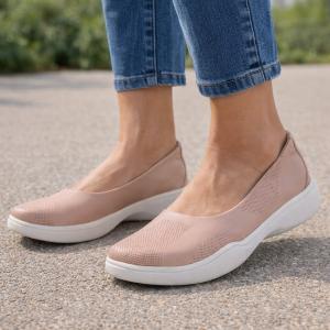 Sapatilha Em Couro Natural Levecomfort Camelia 10008 Feminino - Foto 2