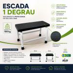 Escada 1 Degrau Antiderrapante Em A�o Carbono Alo - Foto 2