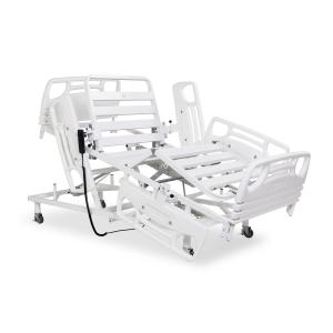 Cama Hospitalar Motorizada Pilati Evolution Steel Inclina��o Branca Com Rod�zios E Grade Pead