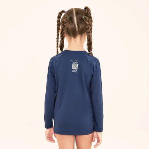 Camiseta Acqua Qr Code Manga Longa Infantil Uv Line - Foto 3