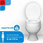 Assento Elevado Almofadado Astra Com Tampa E Trava 7,5cm Ou 13cm At� 150kg - Foto 2