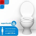 Assento Elevado Almofadado Astra Com Tampa E Trava 7,5cm Ou 13cm At� 150kg - Foto 2