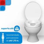 Assento Elevado Para Vaso Astra Com Tampa E Trava 7,5cm Ou 13cm - Foto 3