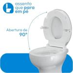Assento Elevado Para Vaso Astra Com Tampa E Trava 7,5cm Ou 13cm - Foto 5