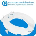 Assento Elevado Para Vaso Astra Com Tampa E Trava 7,5cm Ou 13cm - Foto 7