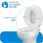 Assento Elevado Para Vaso Astra Com Tampa E Trava 7,5cm Ou 13cm - Foto 5