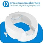 Assento Elevado Para Vaso Astra Com Tampa E Trava 7,5cm Ou 13cm - Foto 7