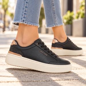 T�nis Casual Skechers Central Everyday Icon 185550 Feminino - Foto 2