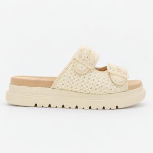 Tamanco Feminino Modare Tela Fiorucci Milano 7200.104 Com Fivelas