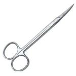 Tesoura Para Iris Fina Fina Curva 10,5cm Weldon - Foto 1